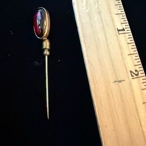 Vintage Gold and Red Stick Pin